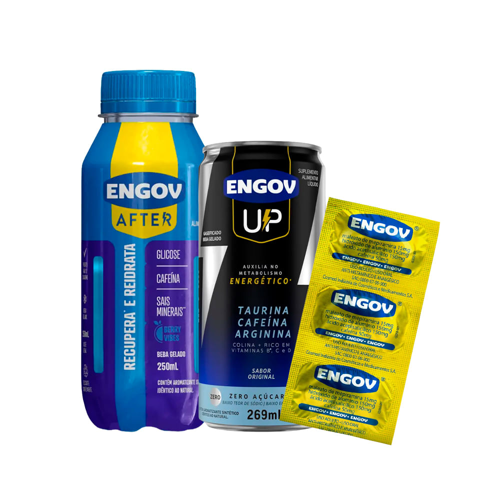 Kit Engov Up Original e Engov After Berry + Engov – 12 Comprimidos